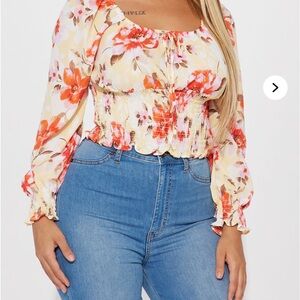 Fashion Nova A Sunny Day Floral Blouse